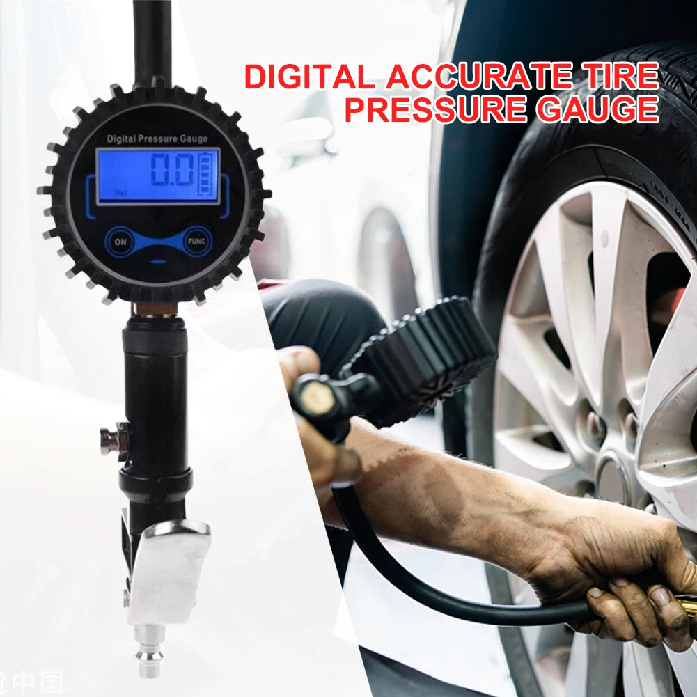 Tire Pressure Gauge LCD Digital Tyre Tester 3-200PSI Tire Pressure Monitor Test Accessories for Car Truck Vehicle Motorcycle