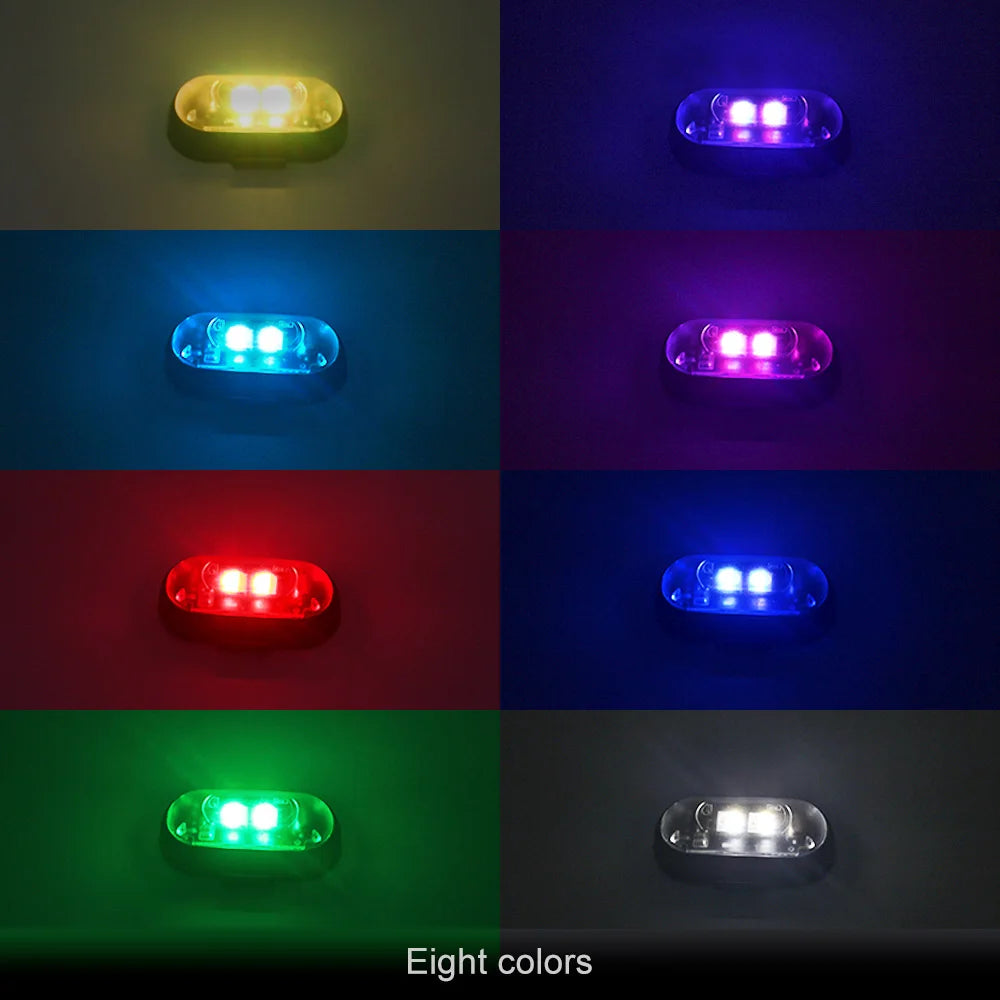 4/10x Car LED Light Multifunctional Car LED Warning Light, Rechargeable Wireless Car Light with Remote Control, Decorative Light