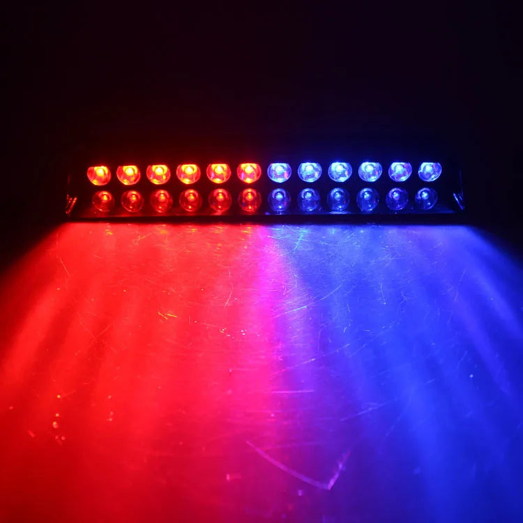 12LED Car LED Strobe Light Red/Blue/White Police Lights Signal Lamps Flash Dash Emergency Flashing Windshield Warning Light 12V