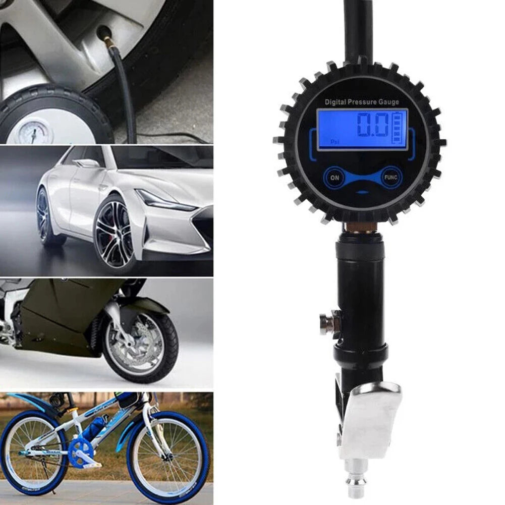 Tire Pressure Gauge LCD Digital Tyre Tester 3-200PSI Tire Pressure Monitor Test Accessories for Car Truck Vehicle Motorcycle