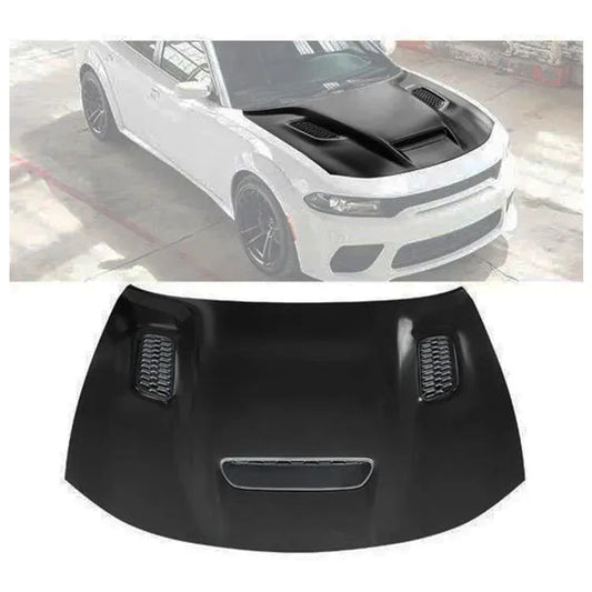 Hood For Dodge Charger 2015-2022 Black SRT Redeye Widebody Style Hood Aluminum