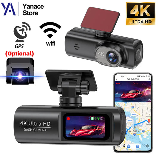 Dash Cam for Cars 4K Car Dvr Support 1080P Rear View Cam Video Recorder GPS WIFI Car Camera Night Vision 24H Parking Monitor